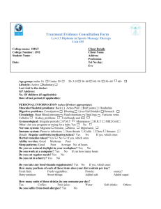 Treatment Evidence Consultation Form