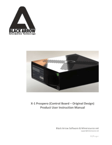 X-1 Prospero (Control Board – Original Design) Product