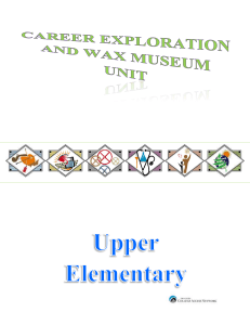 career exploration and wax museum unit - Tri