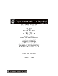 Standard of Cover - Newark Fire Department