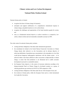 National Policy Position Ireland - Department of Environment and