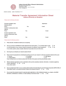 IU as Recipient - Informational Sheet