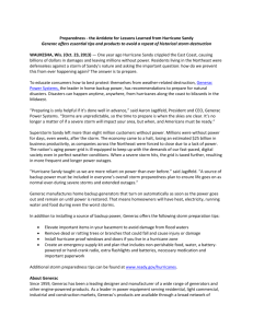 Generac Hurricane Sandy Anniversary Press Release