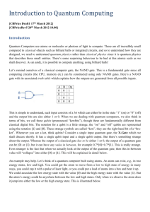 Intro to Quantum Computing (Notes)