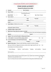 ONGSS Student Enrolment Form 2016
