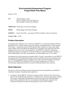 PCBs in Spokane Valley Groundwater Project Work Plan memo 1