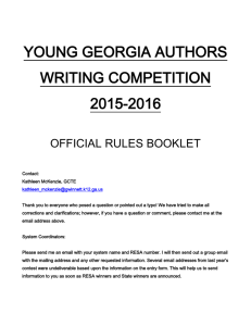 2015-16 Young Georgia Authors Contest Information