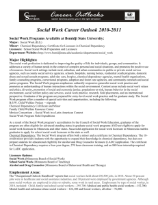 Placement Information for Social Work Graduates