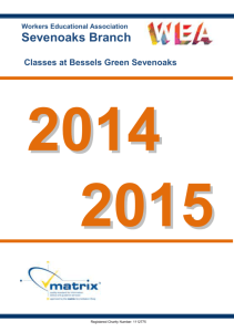 Sevenoaks Branch Classes at Bessels Green Sevenoaks