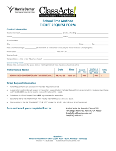 Ticket Request Forms