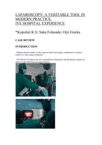 laparoscopy a veritable tool in modern practice iye hospital experience