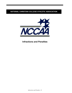 Infractions and Penalties - National Christian College Athletic