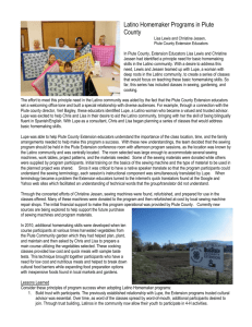 Latino Homemaker Programs in Piute County