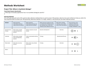 MOS Method Worksheet 1