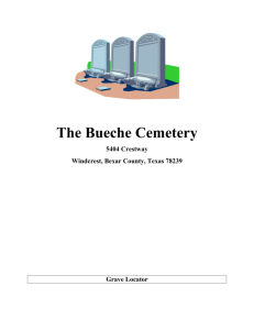 Burial Records - Bueche Cemetery
