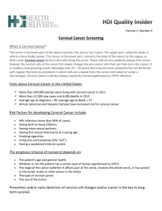 HDI Quality Insider Voume 1, Number 4 – Cervical Cancer Screening