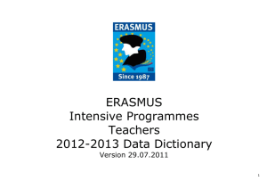 erasmus teacher visit data dictionary 2005/2006 * v4
