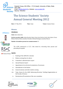 Minutes - S-Cubed - Science Student Society