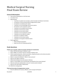 Final Exam Review - Porterville College