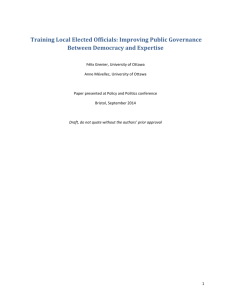 Training Local Elected Officials: improving public