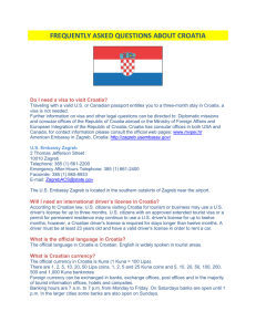 FAQ Croatia-USA