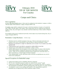 February 2010 TIP OF THE MONTH For Coaches Camps and