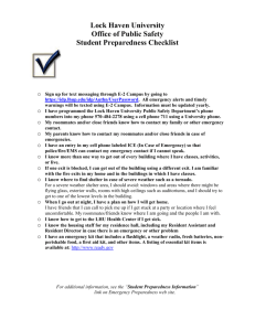 Guide-Student Preparedness Checklist