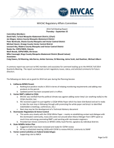 MVCAC Regulatory Affairs Committee 2014 Fall Meeting Report