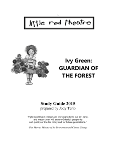 Ivy Green: GUARDIAN OF THE FOREST Study Guide 2015