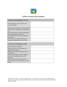 Poultry transport plan template