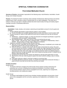 spiritual formation coordinator - First United Methodist Church