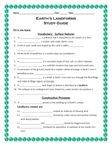 Landforms / Earth Science Study Guide