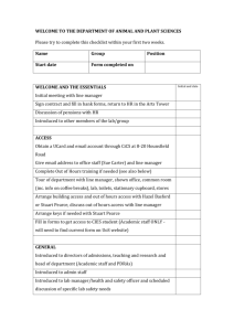 Induction checklist for new staff