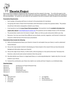 Theorist Project and Rubric