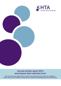 Annual activity data 2014