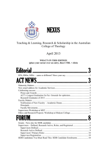 NEXUS - April 2013 - Australian College of Theology