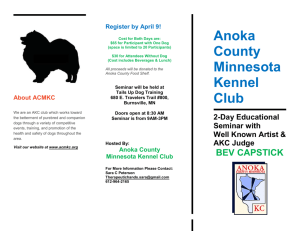 BevCapstickFlyer - Anoka County Minnesota Kennel Club