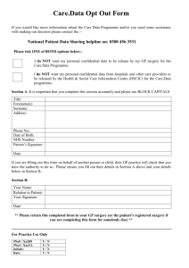 Data Opt Out Form - Bedwell and Roebuck Surgery