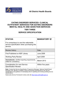 Clinical Outpatient Services for Eating Disorders