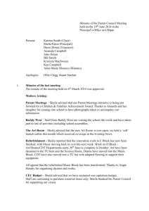 Minutes of the Parent Council Meeting held on the 19th June 2014