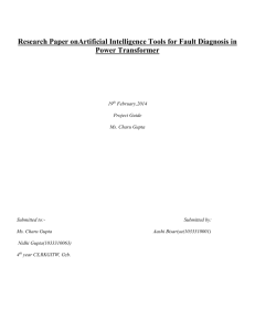 Research Paper onArtificial Intelligence Tools for Fault Diagnosis in