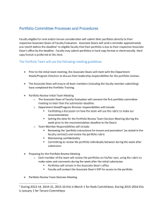Portfolio Committee Processes and Procedures