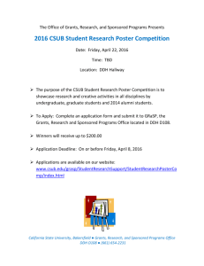 2016 CSUB Student Research Poster Competition