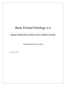 References - Basic Formal Ontology (BFO)