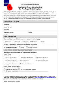 Volunteer Application Form UK 18.09.2014