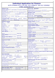 Individual Application for Finance document