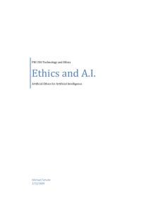 Ethics and A.I. - Michael Schultz