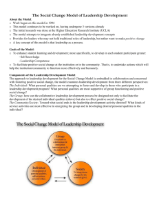 Social Change Model of Leadership Development