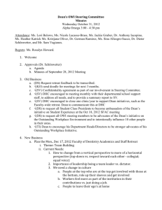 Dean`s OWI Steering Committee Minutes Wednesday October 31