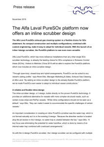 The Alfa Laval PureSOx platform now offers an inline scrubber design